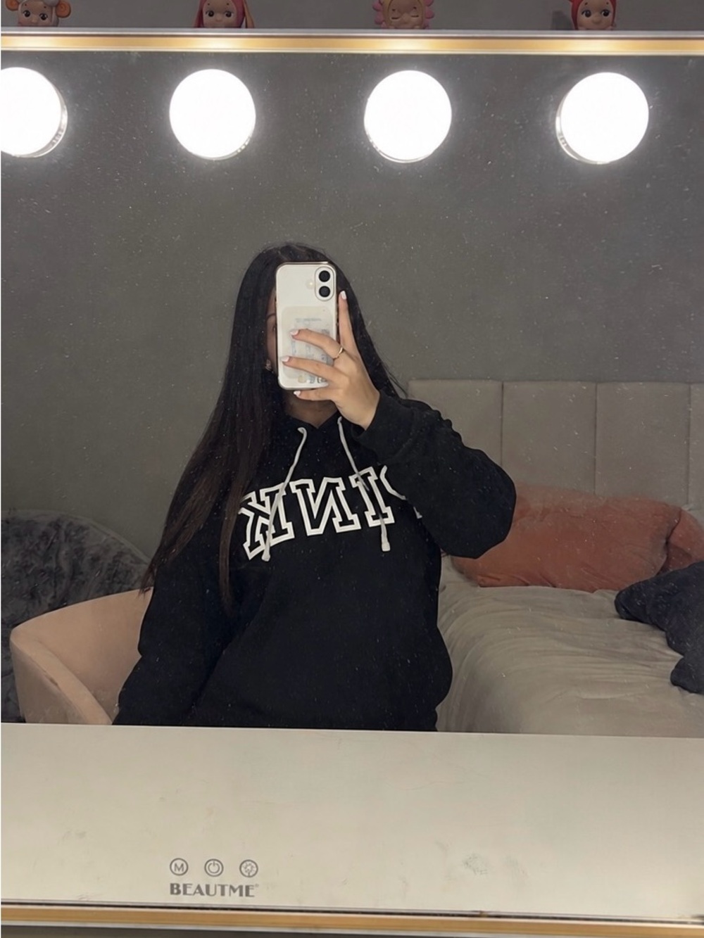PINK Victoria's Secret Black Hoodie - Size Small